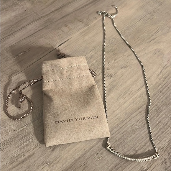 Authentic David Yurman Silver Crossover Necklace